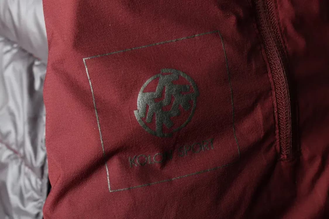 (M-L) 코오롱스포츠 패딩 점퍼자켓 덕다운 경량 버건디-16206 상품이미지6