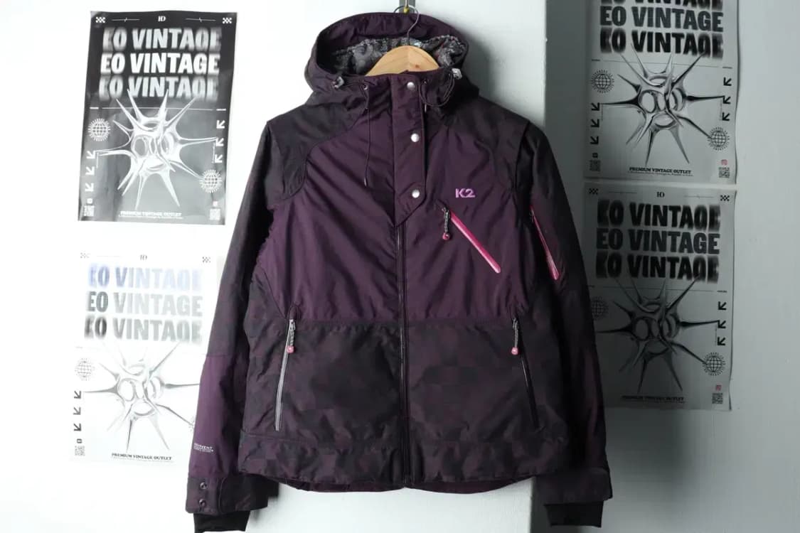 W(L) K2 케이투 패딩 점퍼자켓 경량 체크 퍼플-16208 상품이미지2