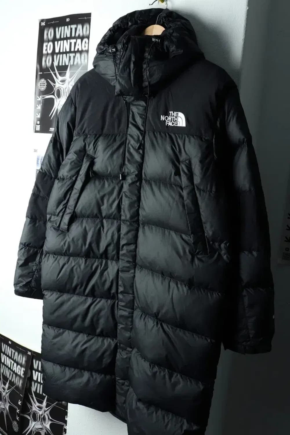 (M-L) 노스페이스 패딩 점퍼자켓 눕시 블랙 롱 구스다운-1620B 상품이미지1