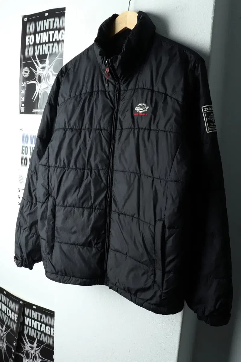 (M-L) 디키즈 패딩 점퍼자켓 경량 블랙 올드스쿨-1620C 상품이미지1