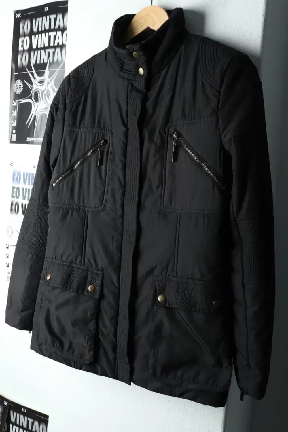 W(M-L) 아르마니 패딩 점퍼자켓 경량 라이더 블랙 테크웨어-1620D 상품이미지1