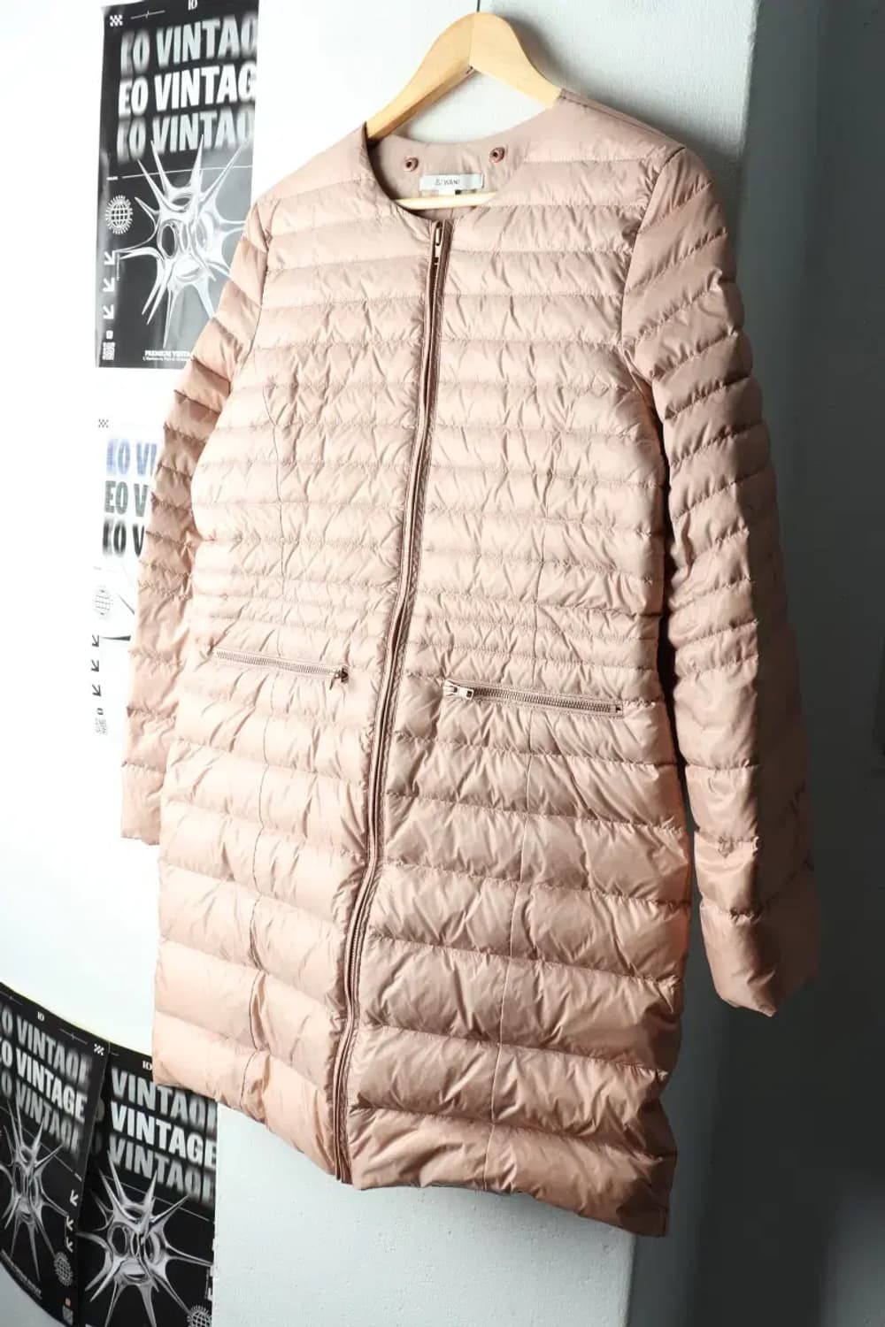 W(L) 손정완 패딩 점퍼자켓 핑크 경량 덕다운 롱-1620E 상품이미지1