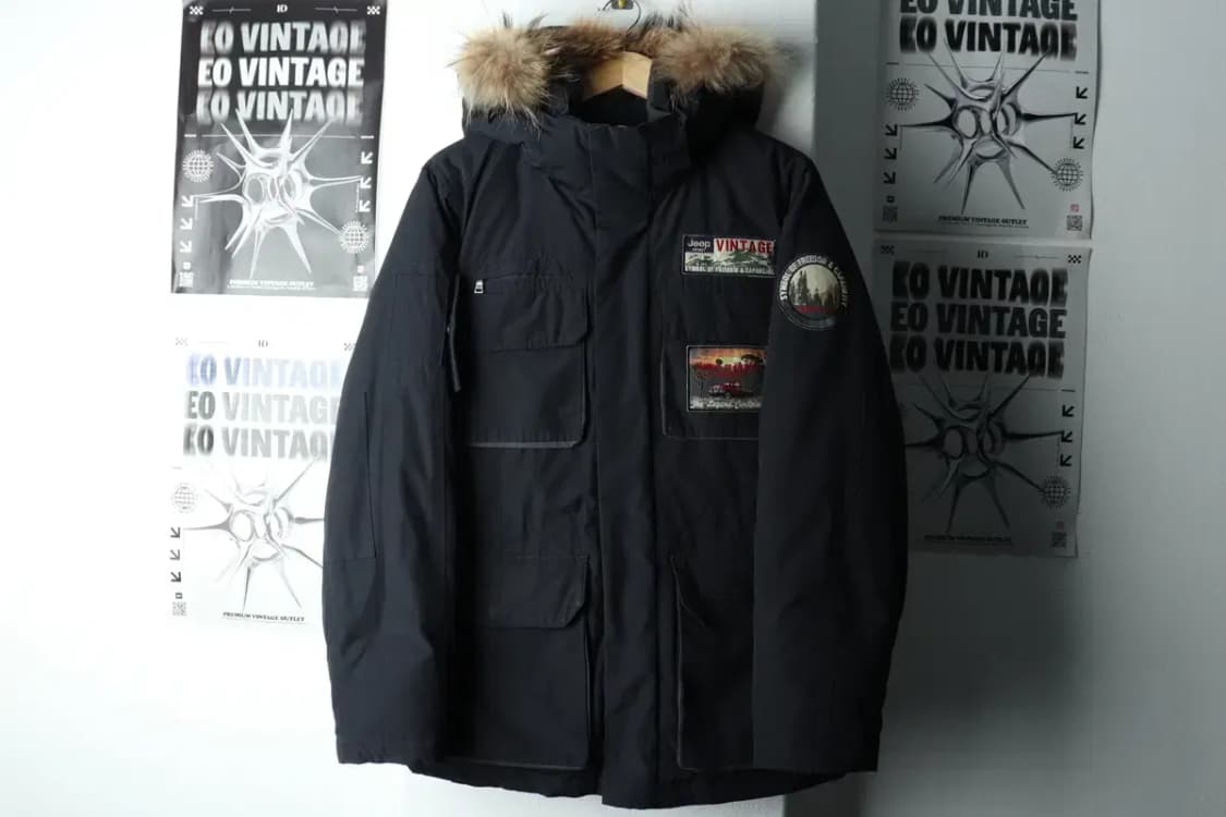 (M-L) 지프 패딩 점퍼자켓 네이비 패치 덕다운 아메카지-16211 상품이미지2