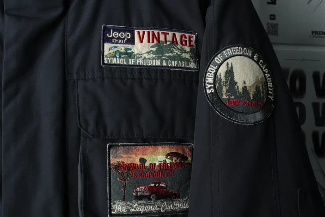 (M-L) 지프 패딩 점퍼자켓 네이비 패치 덕다운 아메카지-16211 상품이미지5