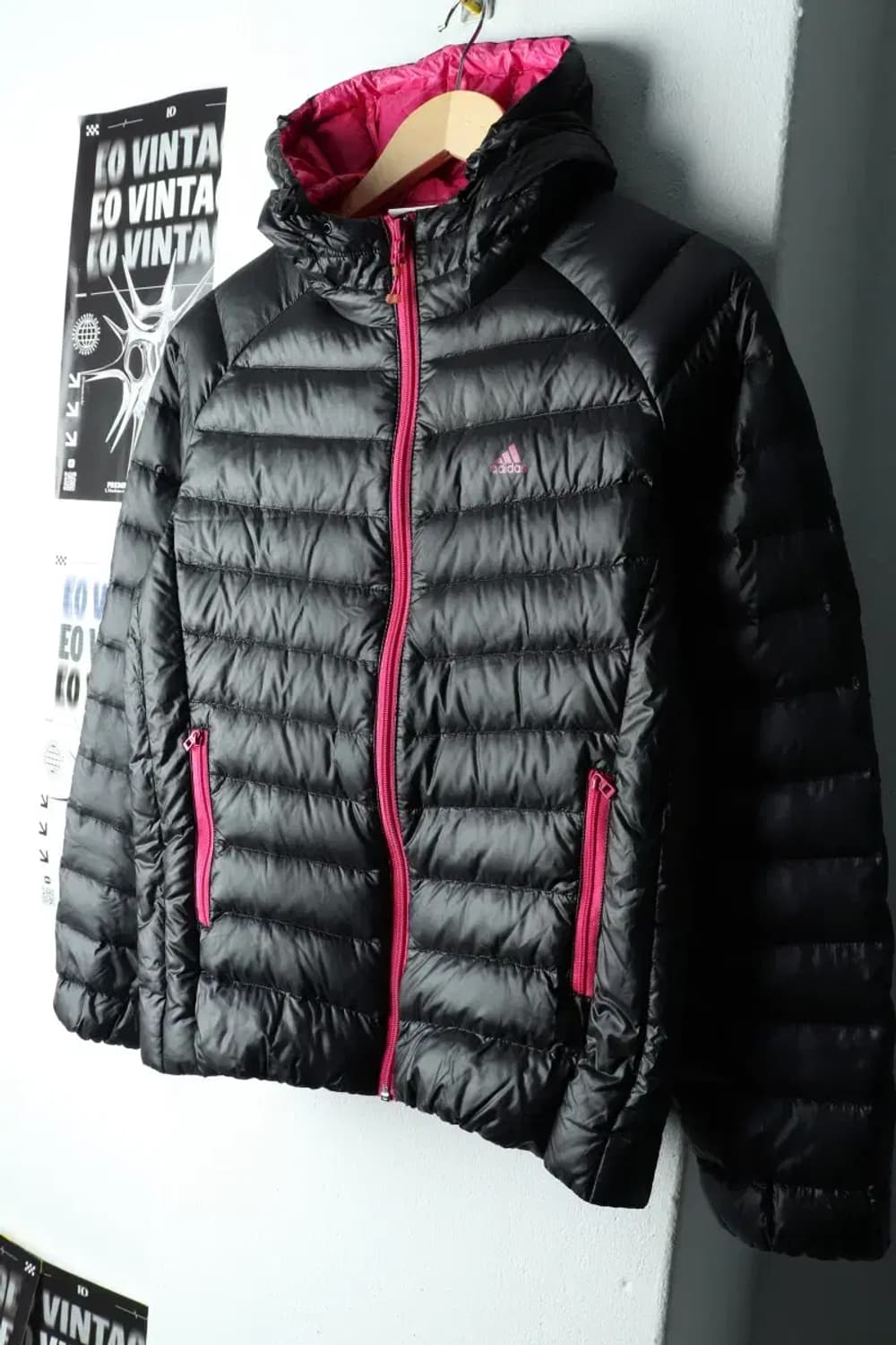 W(M) 아디다스 패딩 점퍼자켓 Y2K 트렌드 경량 블랙핑크-16213 상품이미지1