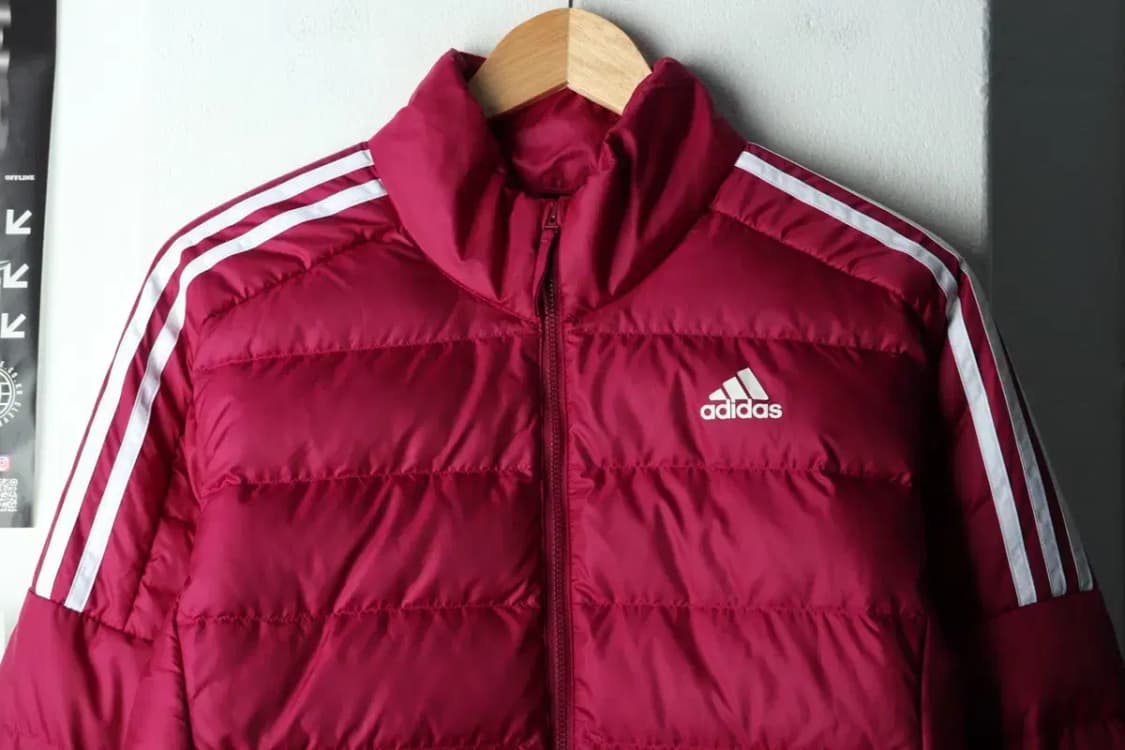 W(L-XL) 아디다스 패딩 점퍼자켓 경량 덕다운 퍼플 삼선-16216 상품이미지3