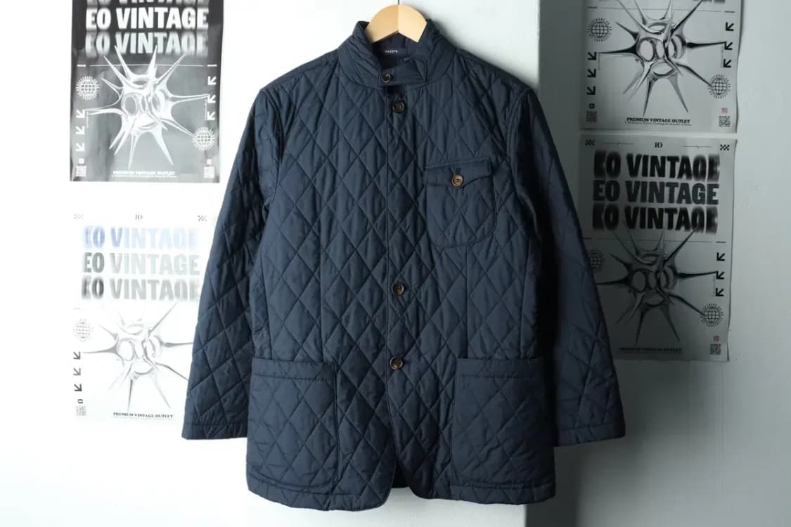 (M-L) 헤지스 패딩 점퍼자켓 경량 퀄팅 네이비-16218 상품이미지2