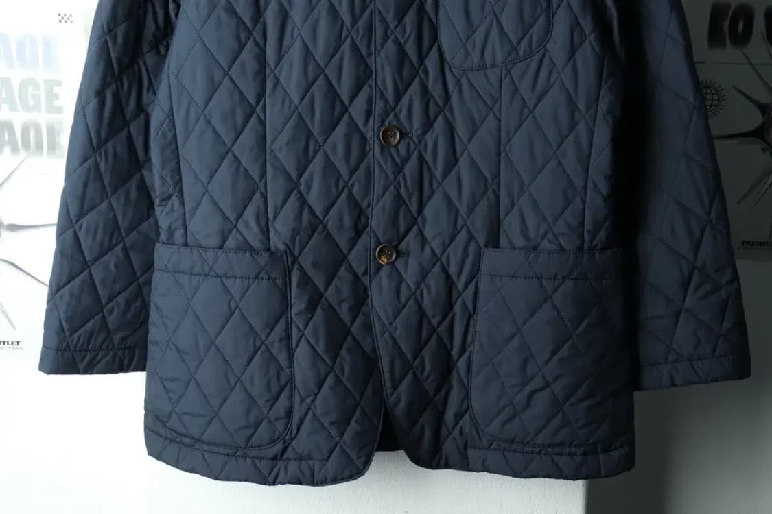 (M-L) 헤지스 패딩 점퍼자켓 경량 퀄팅 네이비-16218 상품이미지4