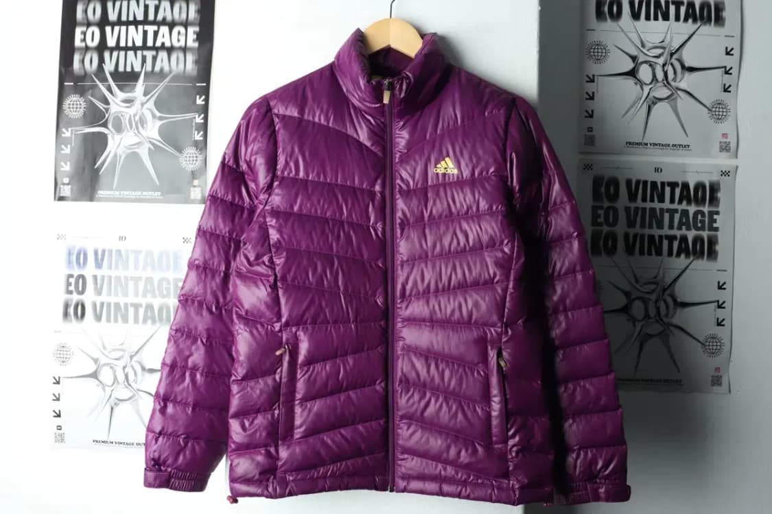 W(M-L) 아디다스 패딩 점퍼자켓 경량 구스다운 퍼플-1621B 상품이미지2