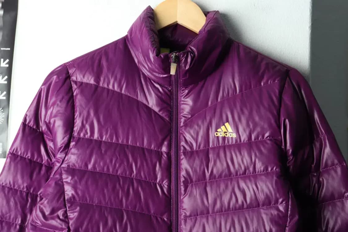 W(M-L) 아디다스 패딩 점퍼자켓 경량 구스다운 퍼플-1621B 상품이미지3