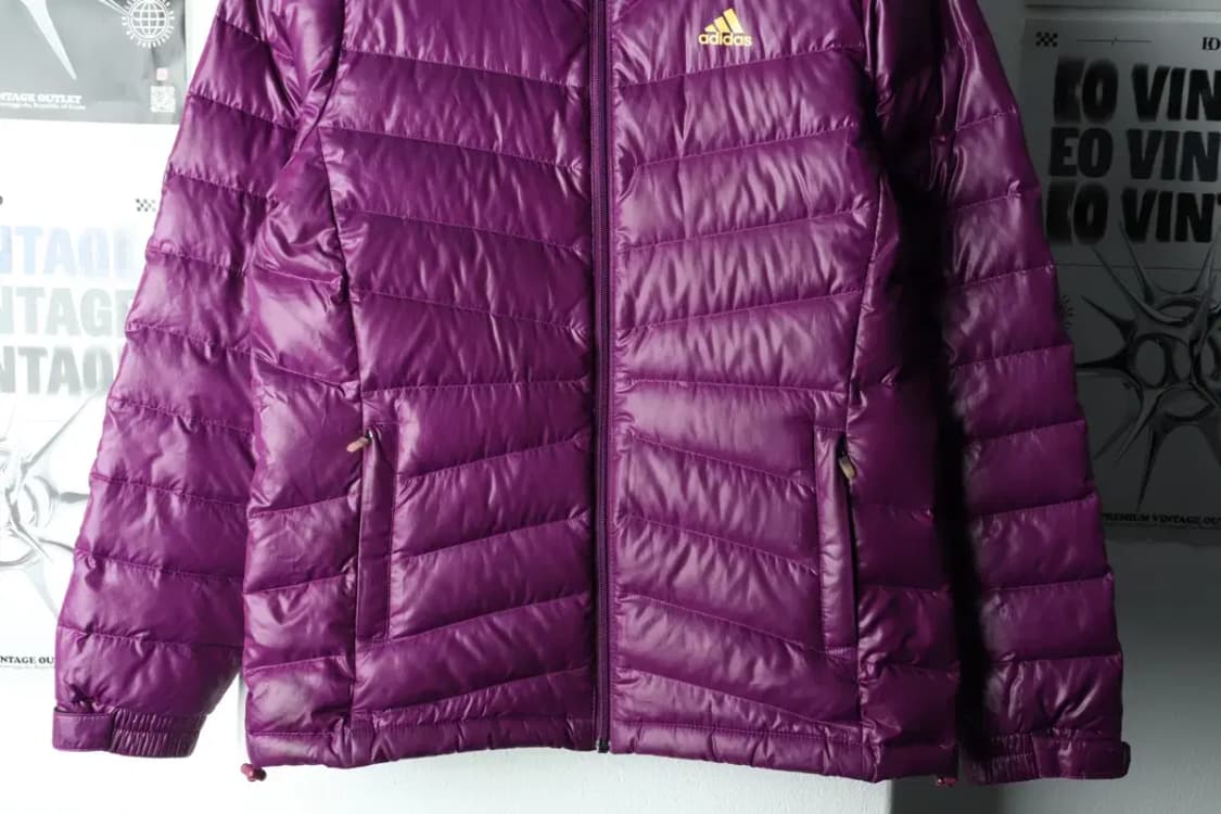 W(M-L) 아디다스 패딩 점퍼자켓 경량 구스다운 퍼플-1621B 상품이미지4
