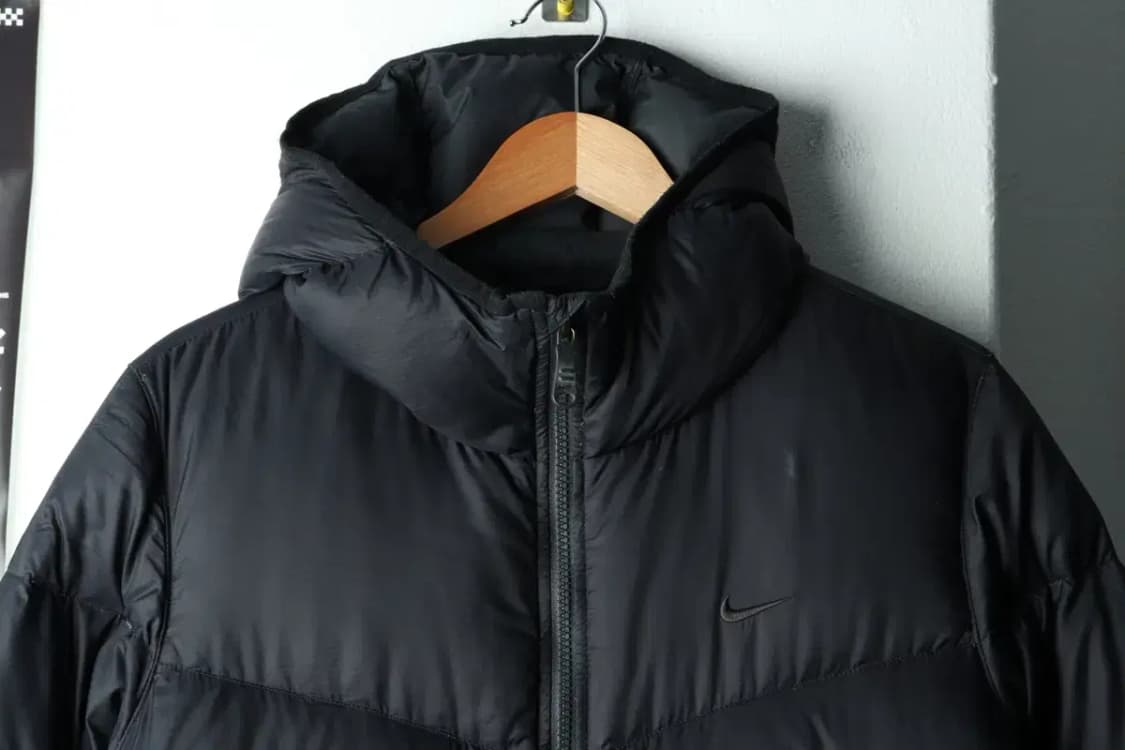 (M-L) 나이키 패딩 점퍼자켓 구스다운 블랙 올드스쿨 푸퍼-1621E 상품이미지3