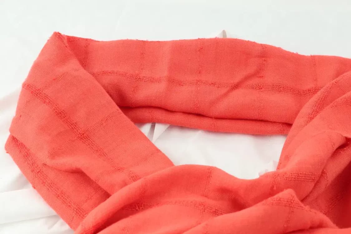 (F) 발망 목도리 머플러 고급 포인트 가벼움 주황 자수-25F8 상품이미지5