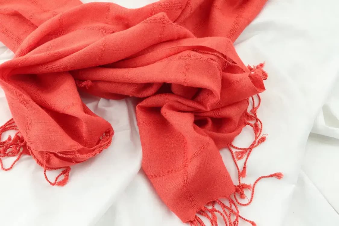 (F) 발망 목도리 머플러 고급 포인트 가벼움 주황 자수-25F8 상품이미지6