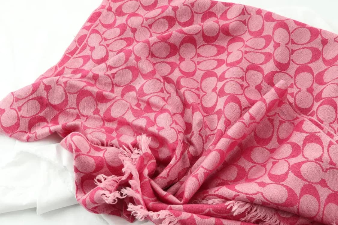 (F) 코치 목도리 머플러 Y2K 핑크 딸기우유 로고 희귀-25FB 상품이미지2