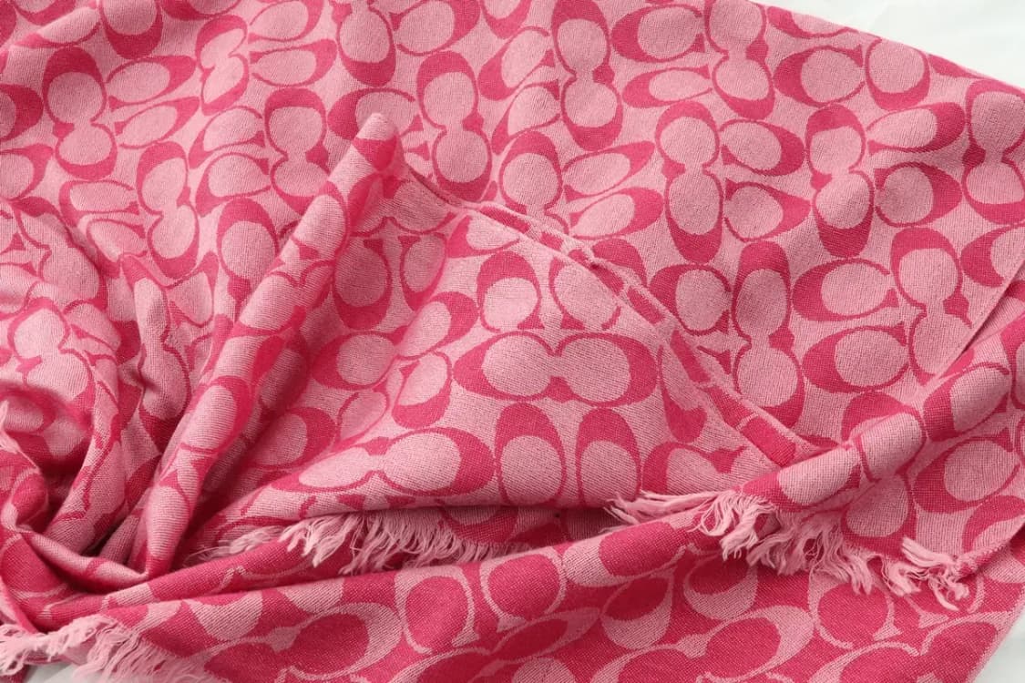 (F) 코치 목도리 머플러 Y2K 핑크 딸기우유 로고 희귀-25FB 상품이미지3