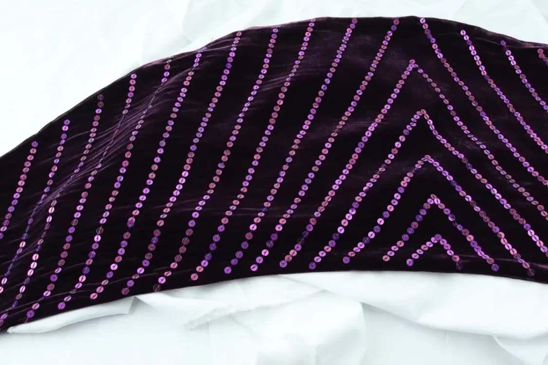 (F) 발망 목도리 머플러 숏 쁘띠 비즈 벨벳 가볍 희귀-2604 상품이미지4