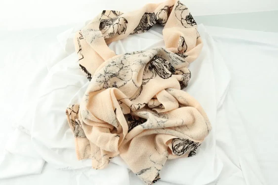 (F) 엘르 목도리 머플러 패턴 보들보들 따뜻 꽃무늬-2605 상품이미지5