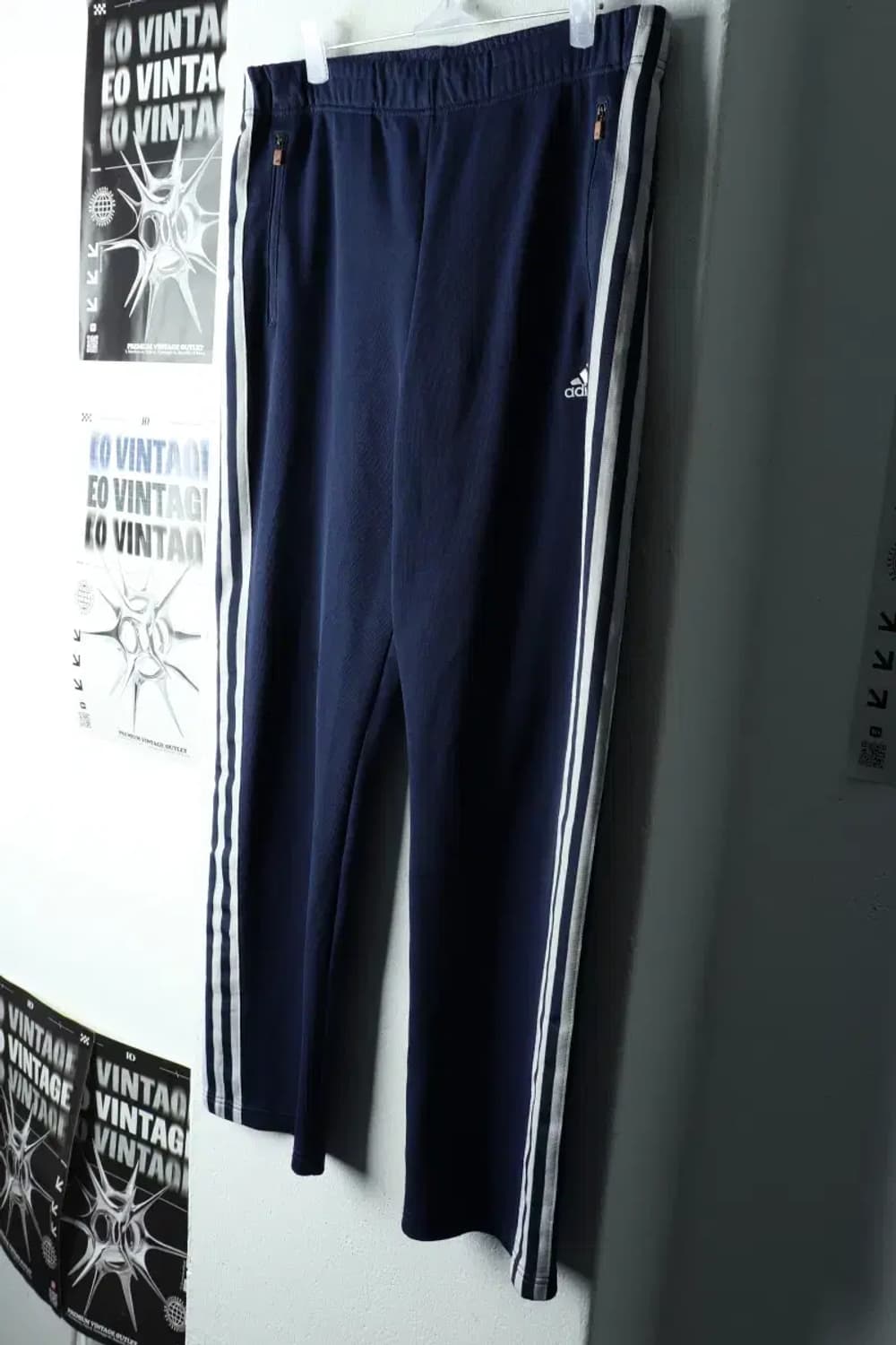 (M) 아디다스 트레이닝복 바지 사용감 네이비 삼선-2234 상품이미지1