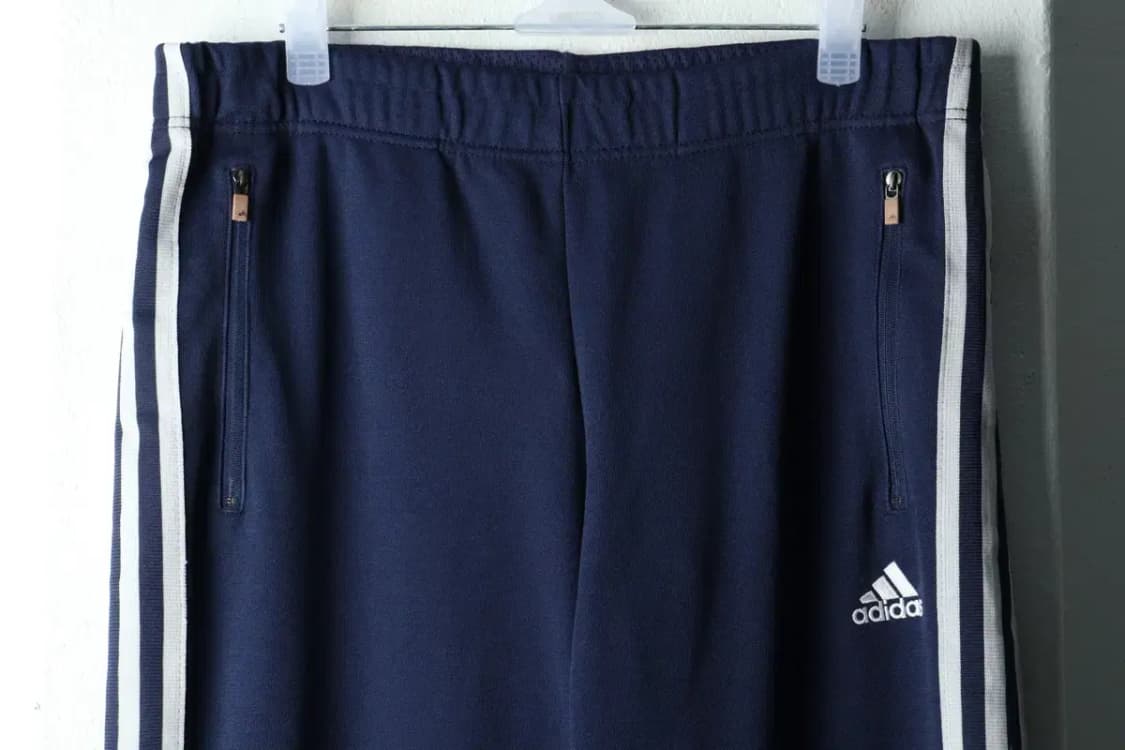 (M) 아디다스 트레이닝복 바지 사용감 네이비 삼선-2234 상품이미지3