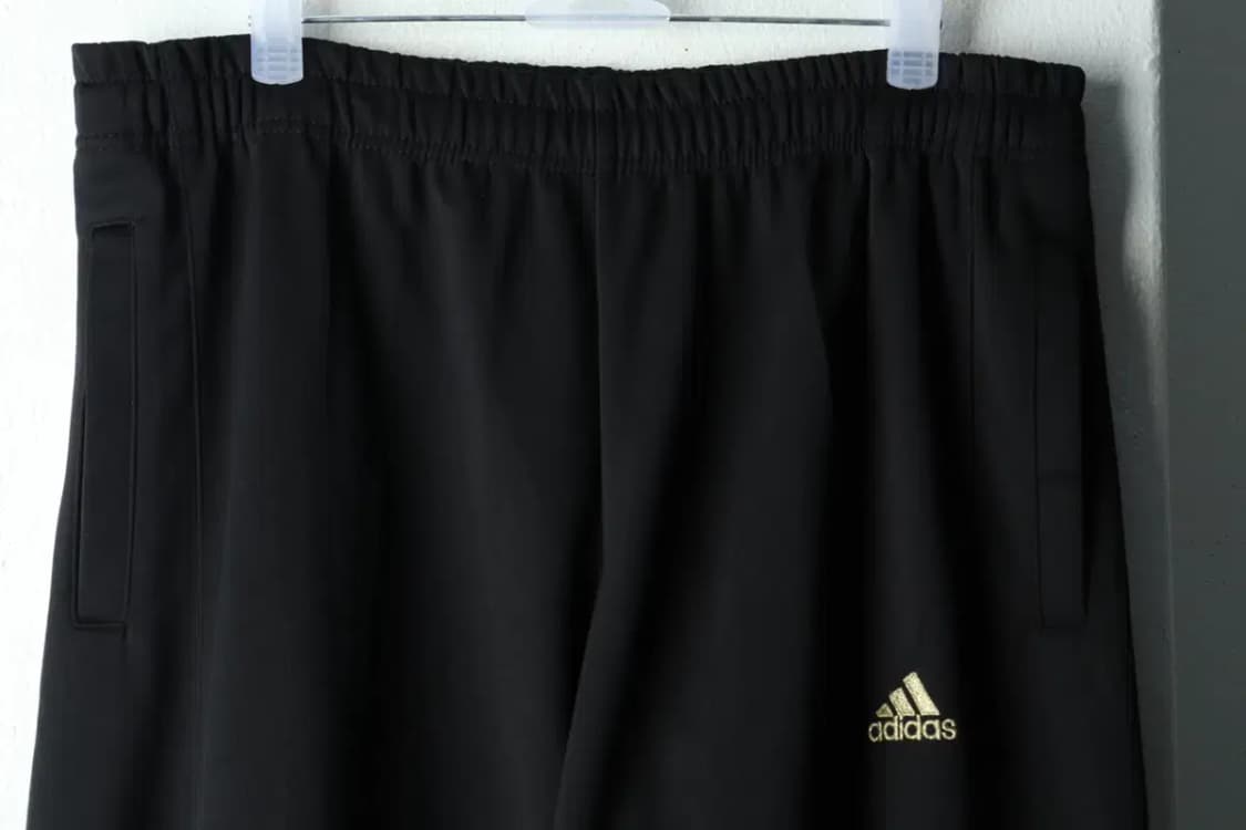(M) 아디다스 트레이닝복 바지 블랙 삼선 금장-2237 상품이미지3