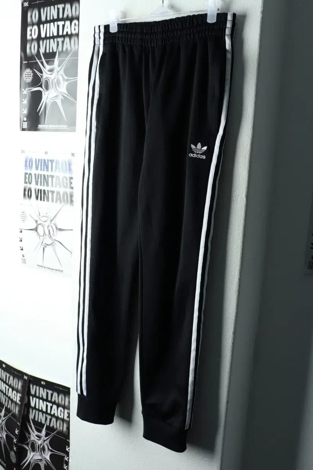(M) 아디다스 트레이닝복 바지 파버 블랙 삼선-2238 상품이미지1