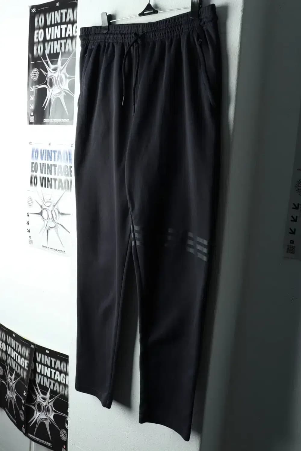 (L) 아디다스 트레이닝복 바지 사용감 밴딩 차콜-2242 상품이미지1