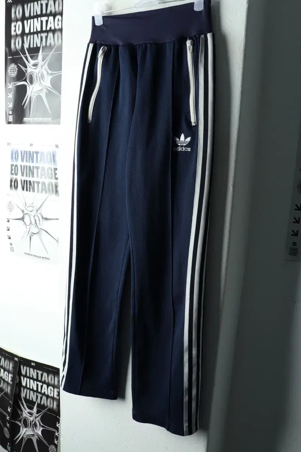 W(M) 아디다스 트레이닝복 바지 리폼 커스텀 네이비 삼선-2247 상품이미지1
