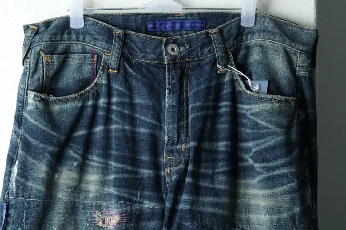 (XL) 프라그먼트 청바지 데님 새상품 뱅퀴시 사시코-224C 상품이미지4