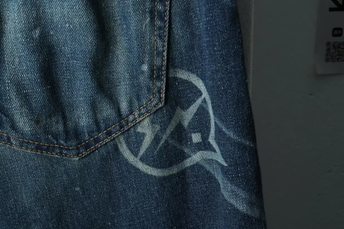 (XL) 프라그먼트 청바지 데님 새상품 뱅퀴시 사시코-224C 상품이미지8