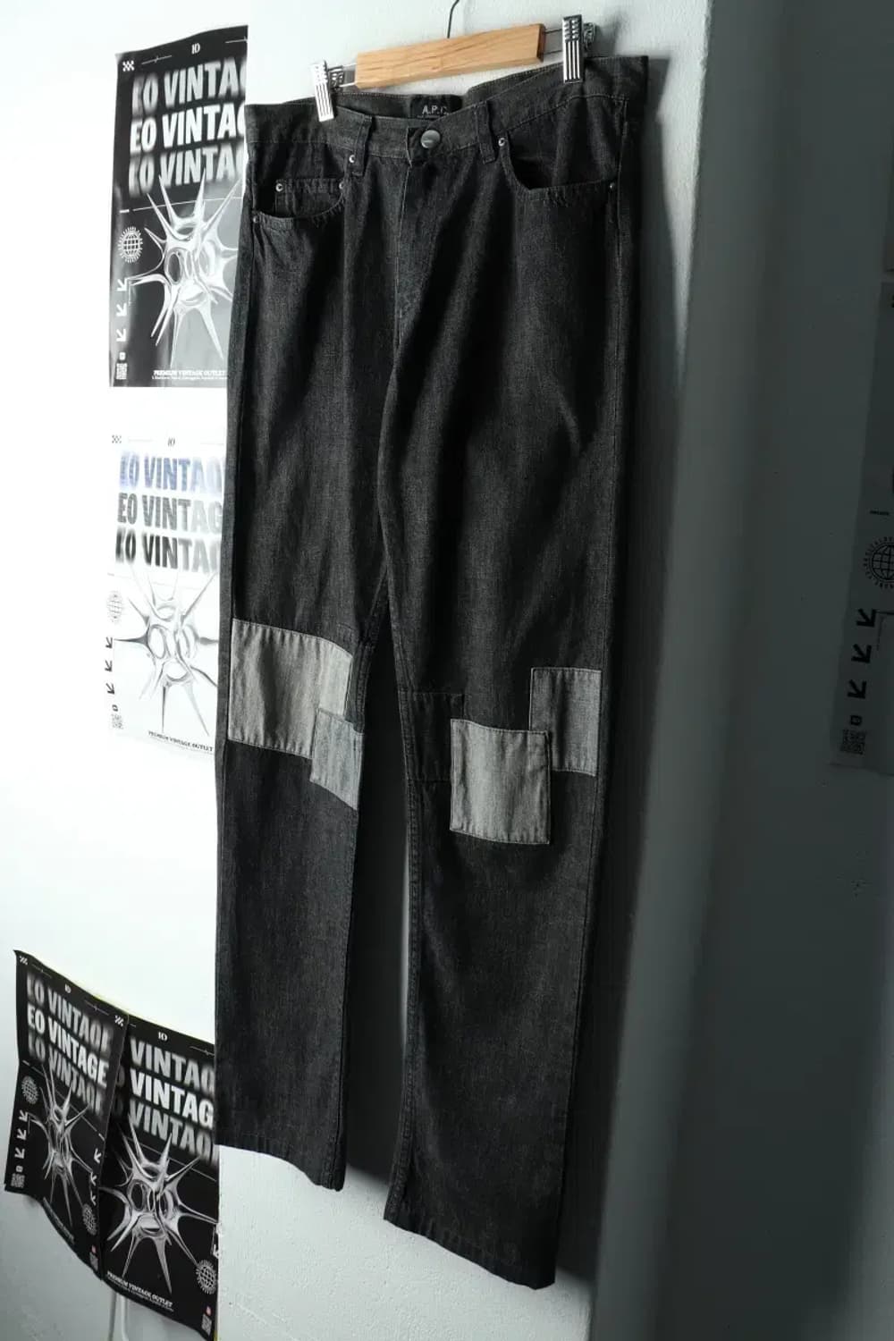 (M-L) APC 아페쎄 청바지 데님 한정판 희귀 매물 흑청-224D 상품이미지1