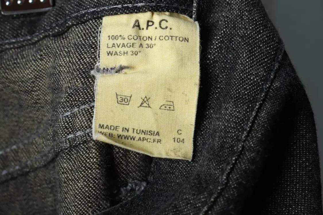 (M-L) APC 아페쎄 청바지 데님 한정판 희귀 매물 흑청-224D 상품이미지7