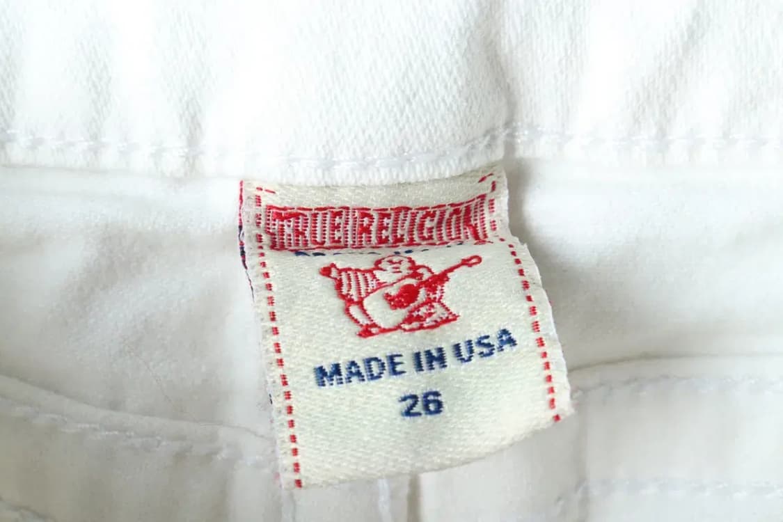 W(S-M) 트루릴리젼 면바지 팬츠 화이트 나팔 Y2K-224E 상품이미지7