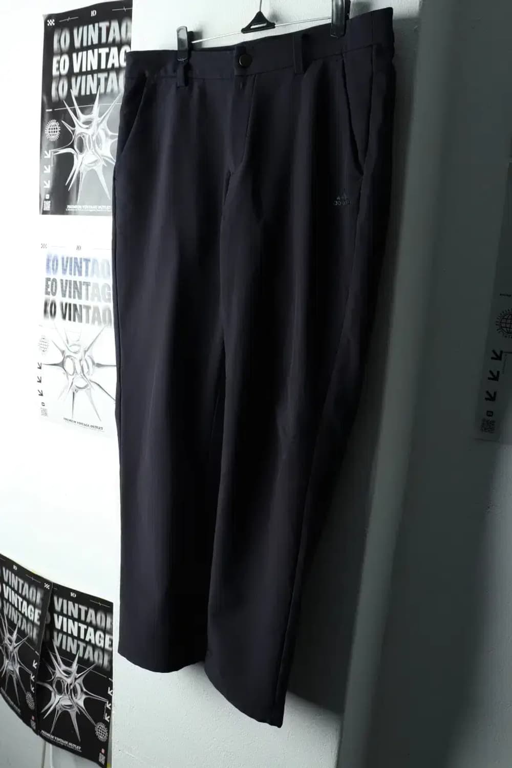 (L) 아디다스 슬랙스 경량 바지 사용감 네이비 기모-2250 상품이미지1