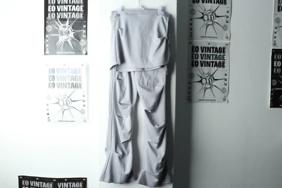 W(F) 오호스 트레이닝복 바지 Y2K 랩 오버 턱 한정-2254 상품이미지2