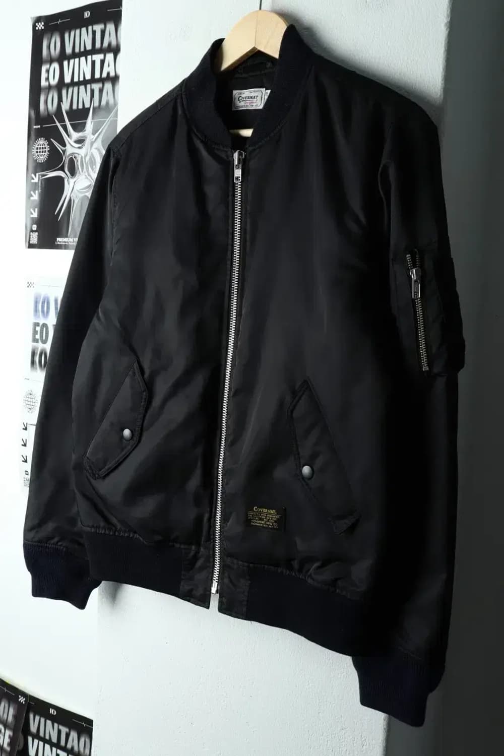 (M-L) 커버낫 집업 바람막이 점퍼자켓 항공 MA1 블랙-1627B 상품이미지1