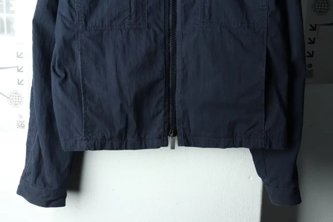 (M) 아르마니 집업 바람막이 점퍼자켓 라이더 네이비 누빔-1627D 상품이미지4