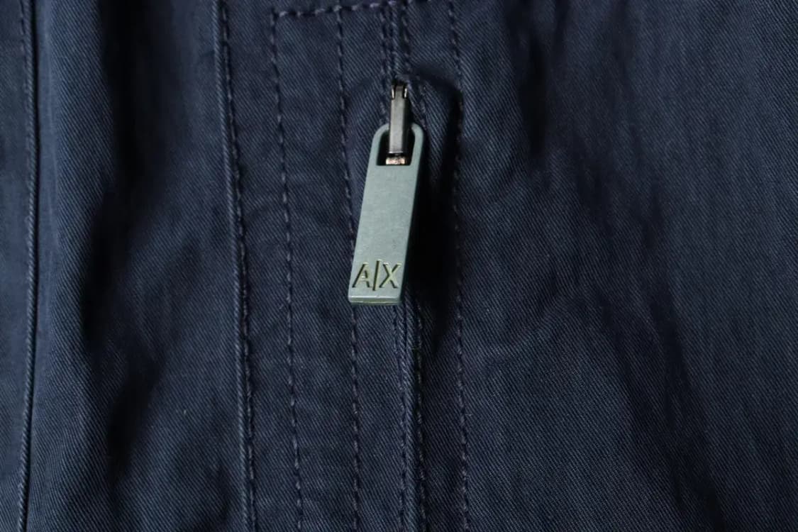 (M) 아르마니 집업 바람막이 점퍼자켓 라이더 네이비 누빔-1627D 상품이미지5