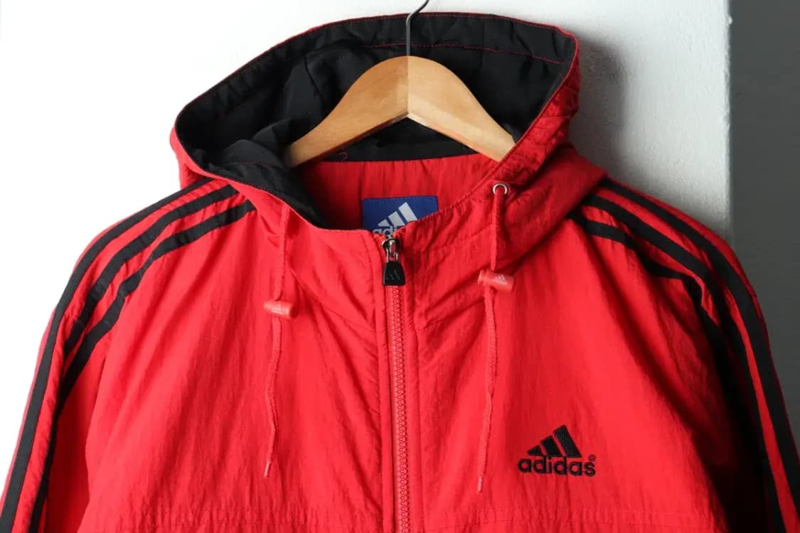 (M-XL) 아디다스 집업 바람막이 점퍼자켓 90년대 검빨-16280 상품이미지3