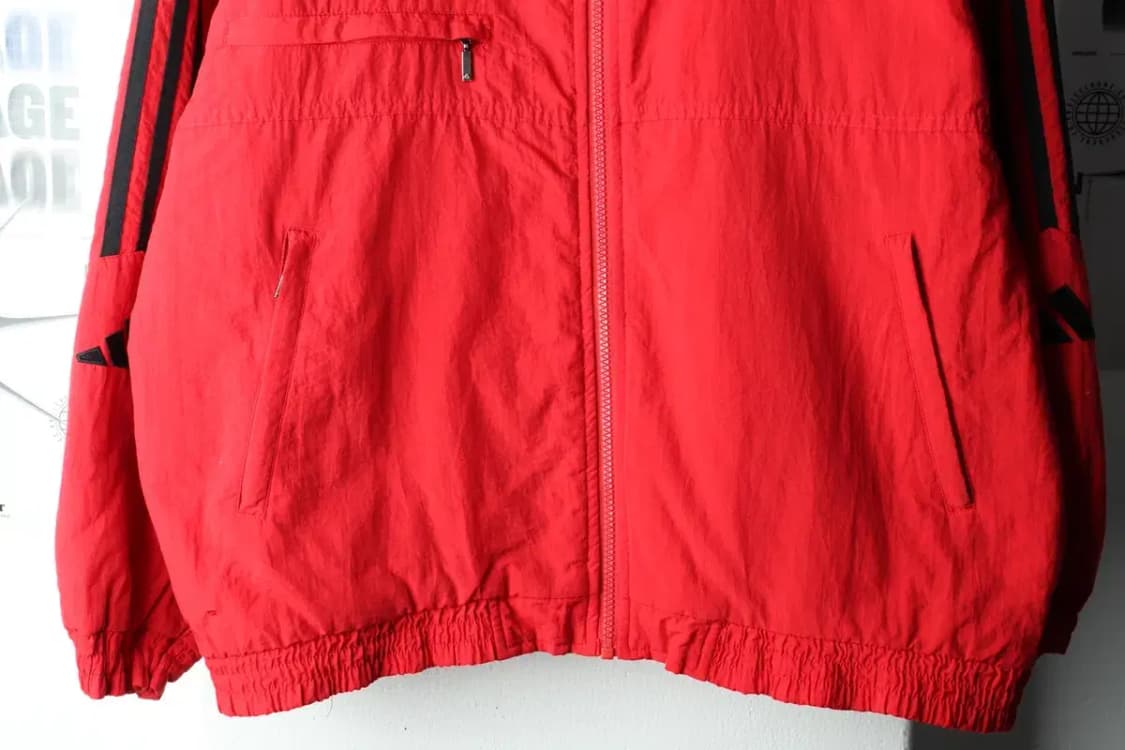 (M-XL) 아디다스 집업 바람막이 점퍼자켓 90년대 검빨-16280 상품이미지4