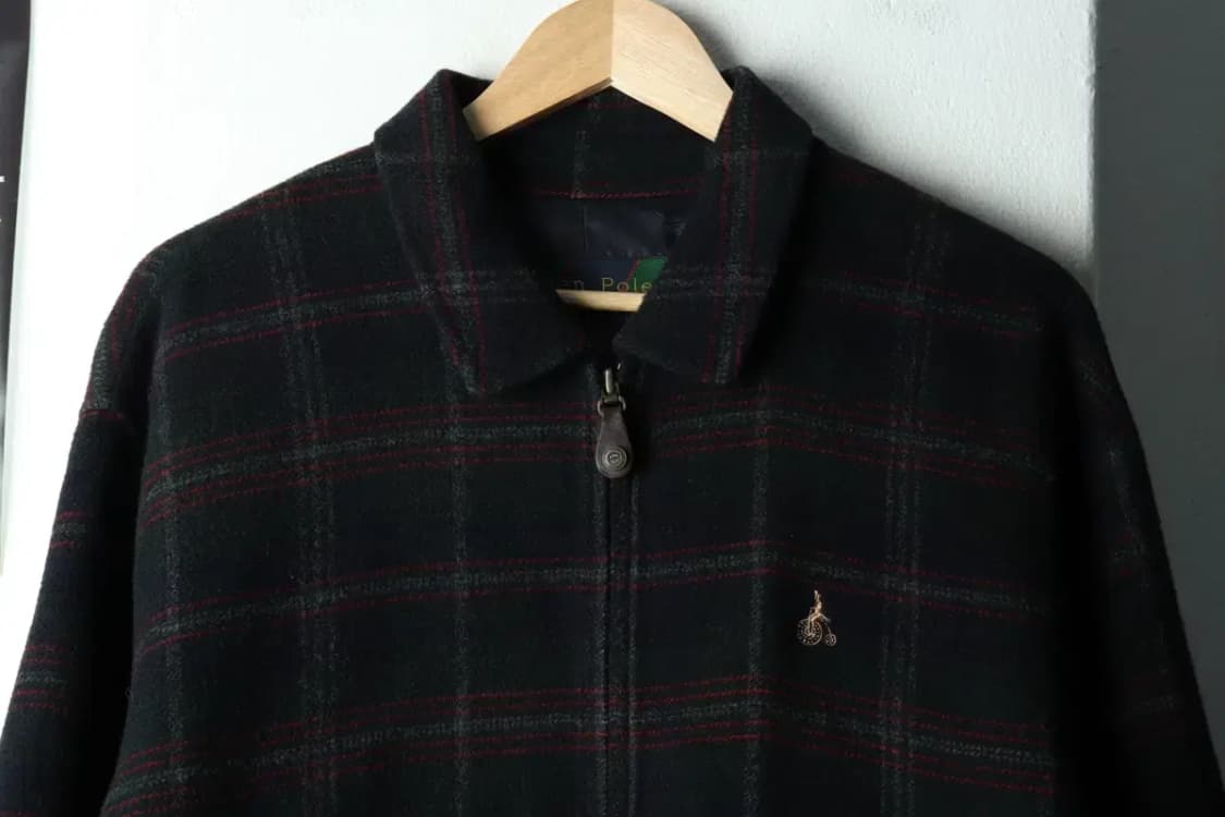 (L-XL) 빈폴 집업 바람막이 점퍼자켓 90년대 블루종 울-16285 상품이미지3