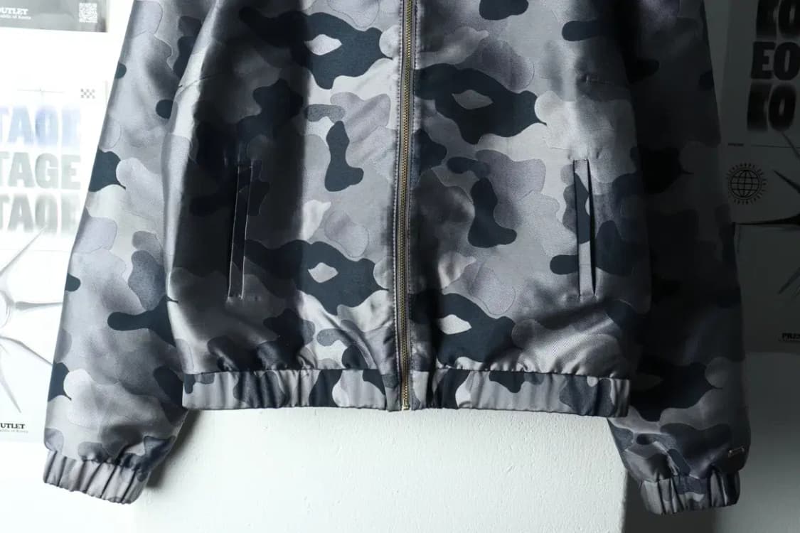 W(S) 타미힐피거 집업 바람막이 점퍼자켓 Y2K 새틴 카모-16286 상품이미지4