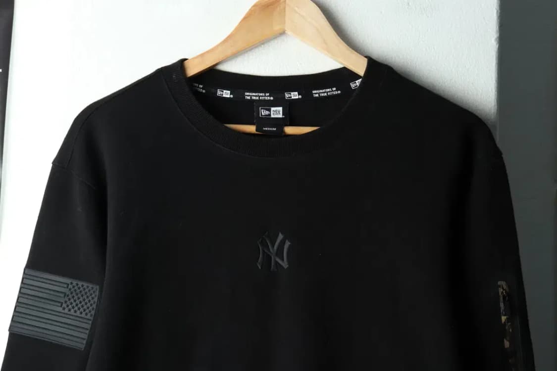 (M-L) 뉴에라 맨투맨 티셔츠 뉴욕 양키즈 블랙 올드스쿨-1628D 상품이미지4