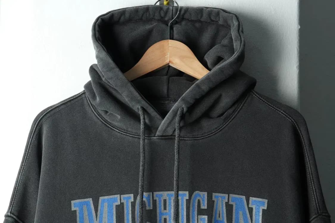 (XL) 트레블 후드티셔츠 피그먼트 그레이 올드스쿨-1628F 상품이미지3