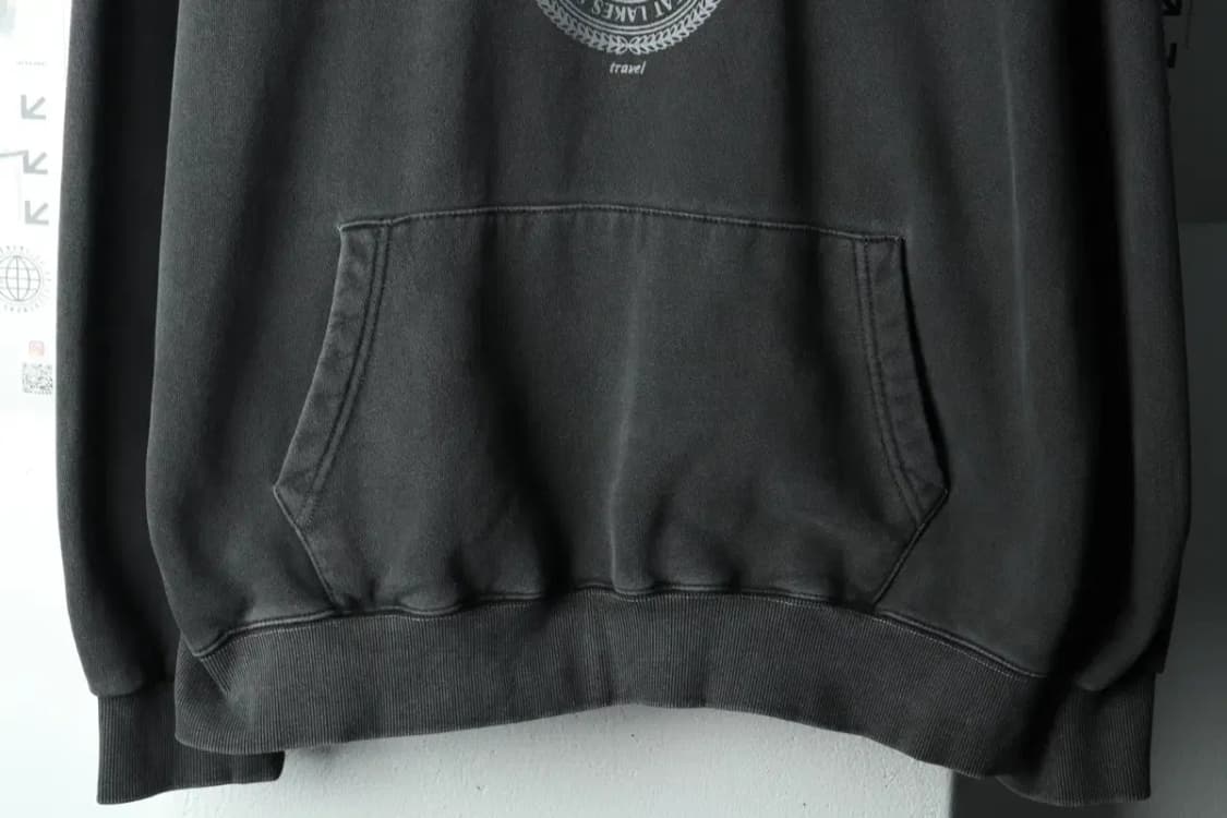 (XL) 트레블 후드티셔츠 피그먼트 그레이 올드스쿨-1628F 상품이미지4