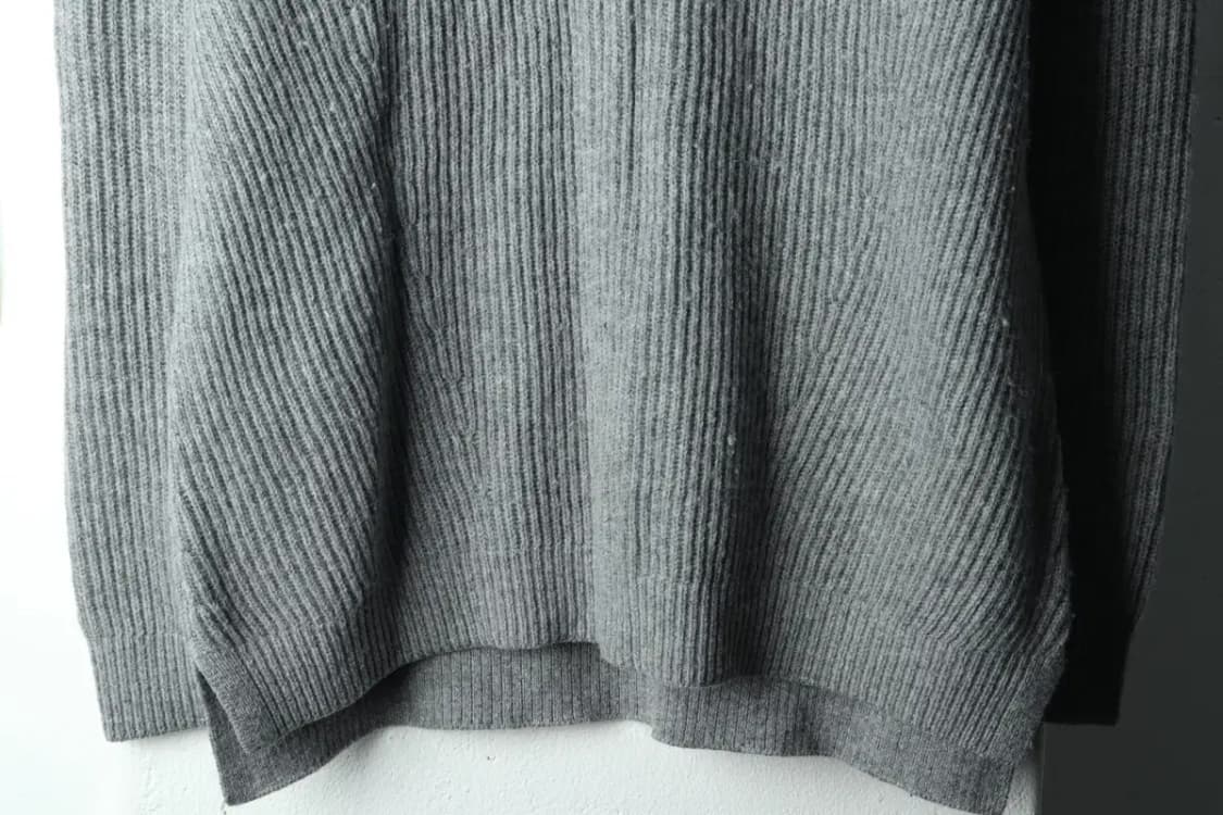 (3XL) 올젠 니트 빅사이즈 그레이 무지 울-16290 상품이미지4