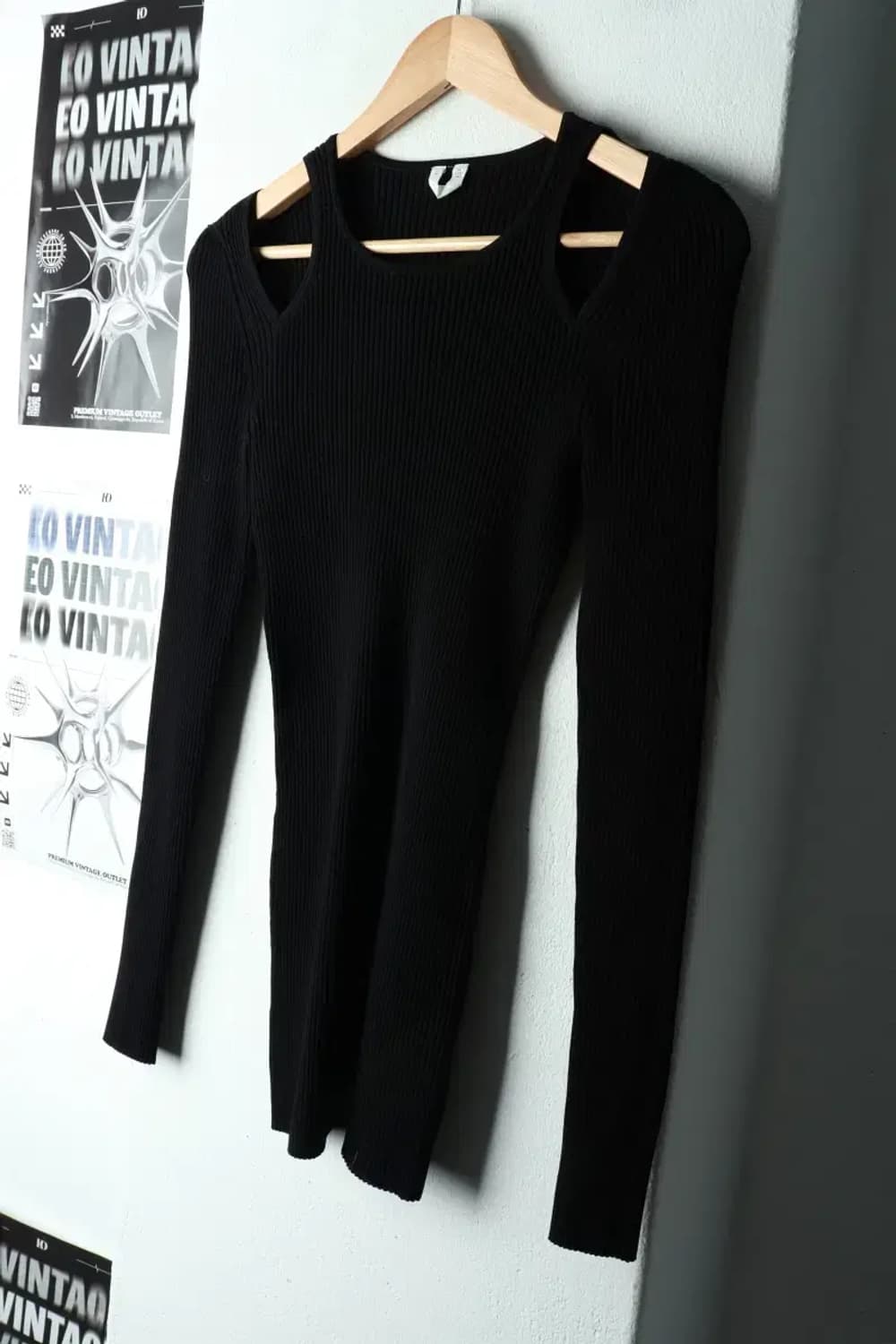 W(L-XL) 아르켓 니트 슬림핏 골댄 블랙-16292 상품이미지1