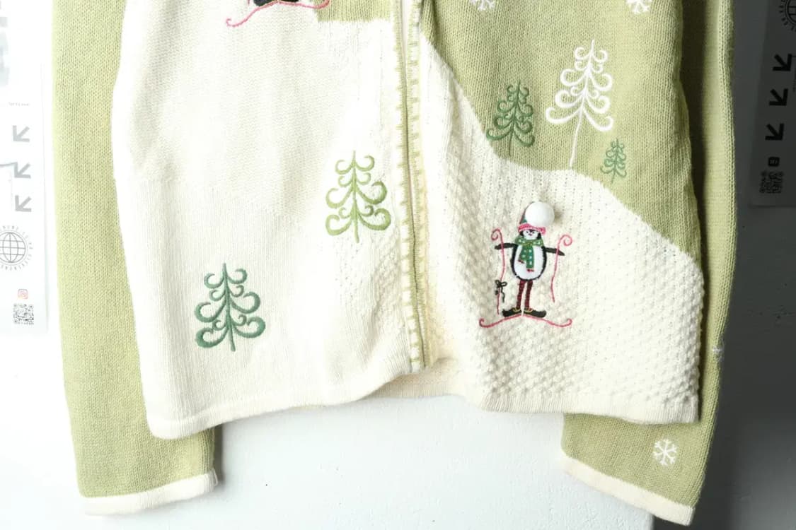 (XL) 브랜드빈티지 니트 집업 크리스마스 펭귄-16294 상품이미지4