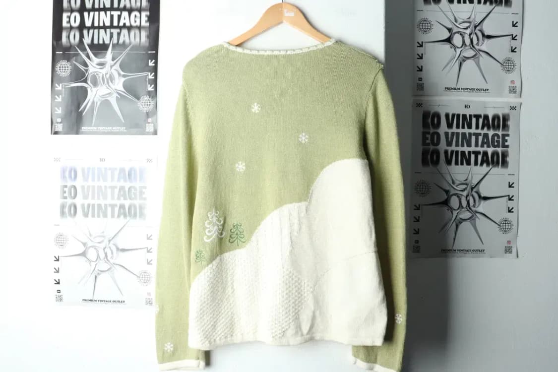 (XL) 브랜드빈티지 니트 집업 크리스마스 펭귄-16294 상품이미지6