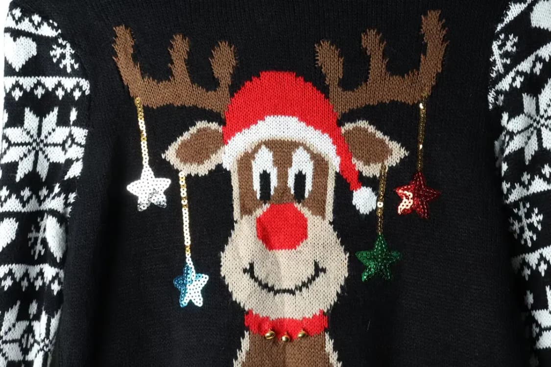 W(S) 브랜드빈티지 니트 크리스마스 후드 루돌프-16298 상품이미지5